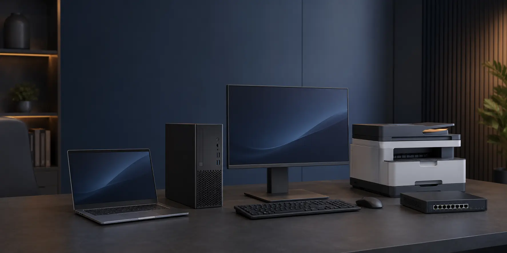 Computador, notebook, monitor, impressora e equipamento de rede corporativos